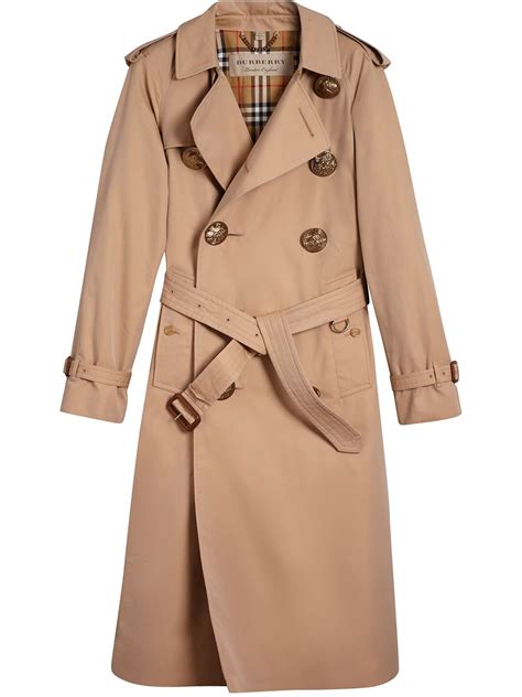 burberry bird button cotton gabardine trench coat|authentic burberry trench coat.